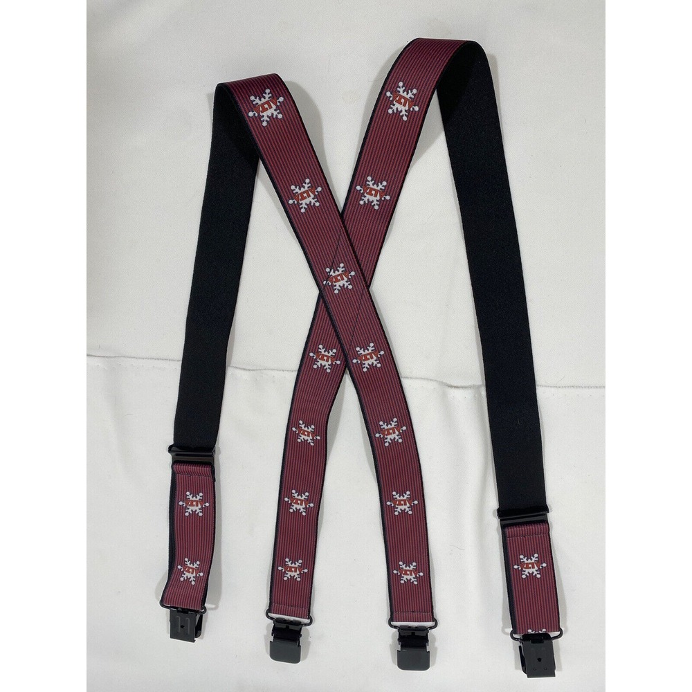 Thomas Bates Suspenders Snowflake Americana‎ Holiday Grandpa Core X Back